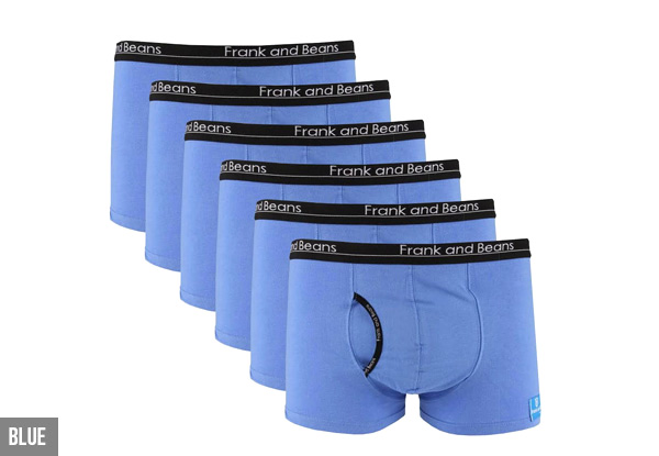 Six-Pack of Frank & Beans Men's Boxer Briefs - Two Colours Available