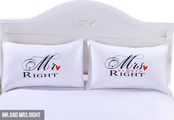 Couple's Pillowcases - 11 Options Available