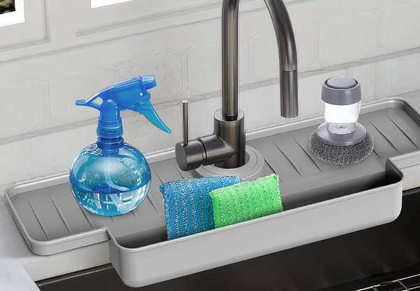 Silicone Splash Guard Sink Organiser