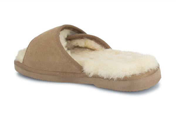 Ugg Australian-Made Water-Resistant Essentials Classic Unisex Sheepskin Open Toe Adjustable Strap Wool Scuffs - 10 Sizes Available