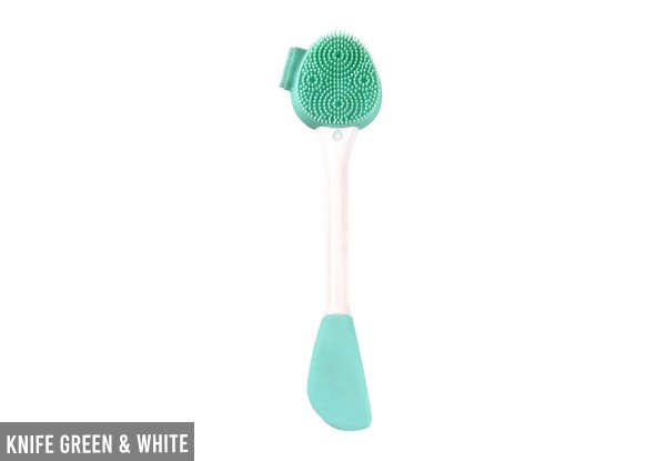 Two-in-One Double Head Silicone Facial Cleanser Brush - Eight Colours Available