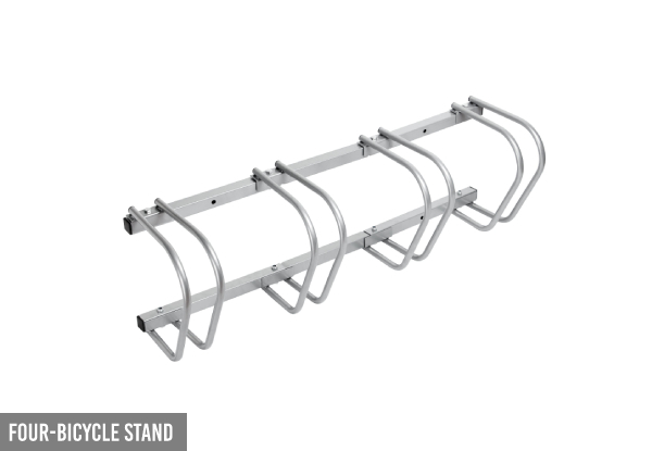 Two-Bicycle Floor Stand & Storage Rack - Option for Four-Bicycle Stand