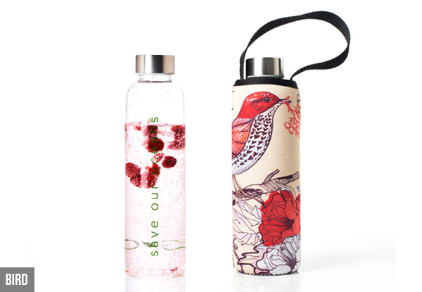 BBBYO Glass is Greener 570ml Bottle with Carry Cover - Four Styles Available