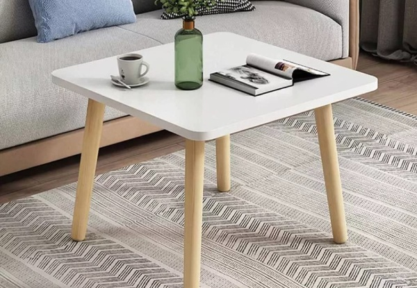 Square Wooden Coffee Table - Available in Two Colours & Two Sizes
