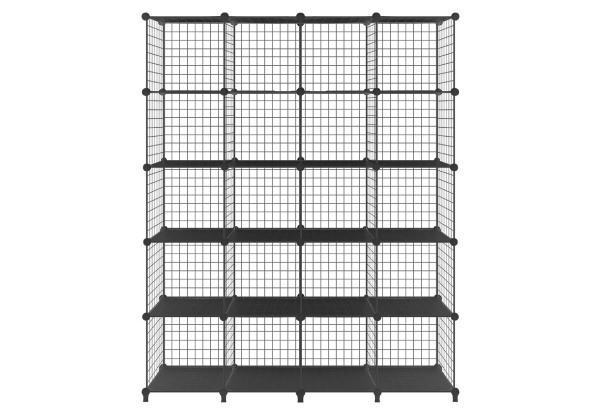 20-Piece Metal Wire Storage Cubes - Two Colours Available