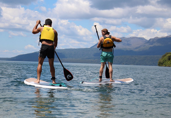 Rotorua Lakes Guided Paddle Board Adventure for One Person - Options for Two, or Four People