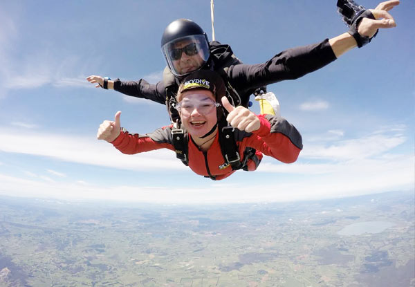 $169 for a Tandem Skydive Package Overlooking the Bay of Islands & a $30 Voucher Towards a Photo Package – Options Available for 9000ft, 12000ft, & 16000ft  (value up to $399)