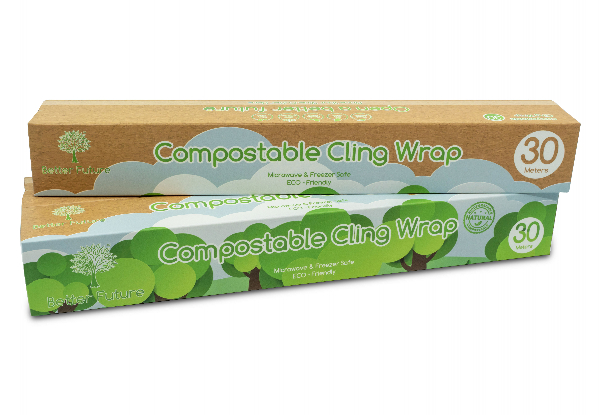 Six-Pack of 30m Compostable Clingfilm