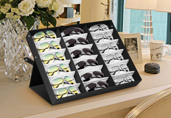 18-Slot Sunglasses Organiser Display Case