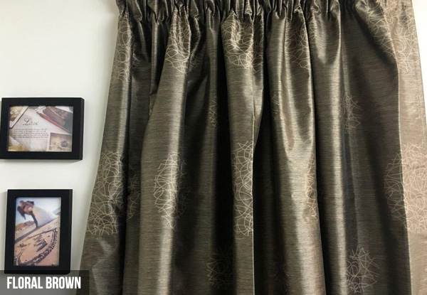 100% Blockout Thermal-Coated Readymade Curtains - Four Designs & Eight Sizes Available