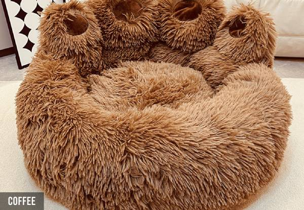 Cute Bear Paw Shape Pet Sleeping Bed - Available in Three Colours & Four Sizes