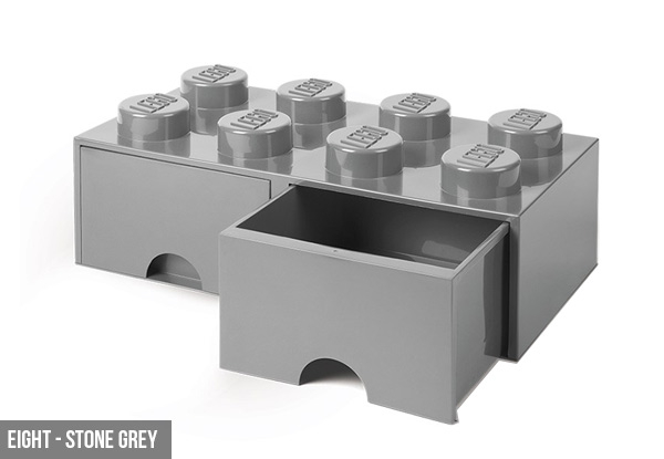 Lego Storage Brick Drawer - Two Sizes & Four Colours Available