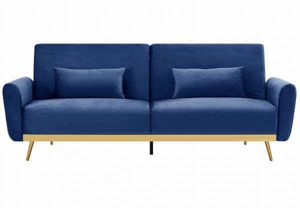 Limpley Elegant Velvet Sofa Bed - Available in Four Colours