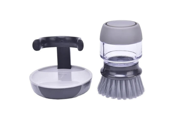 Dish Cleaning Brush with Soap Dispenser - Available in Two Colours & Option for Two-Pack