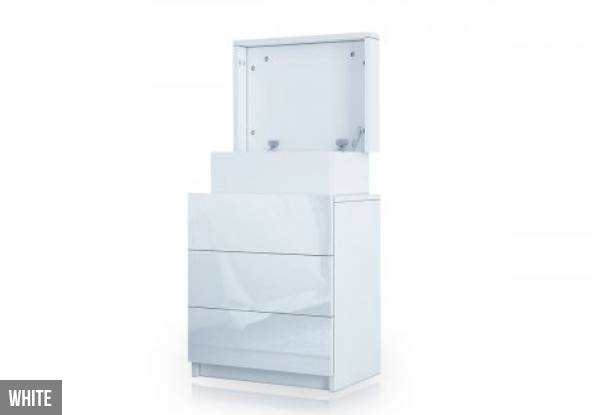 Modern Three-Drawer Beside Table - Two Colour Options Available