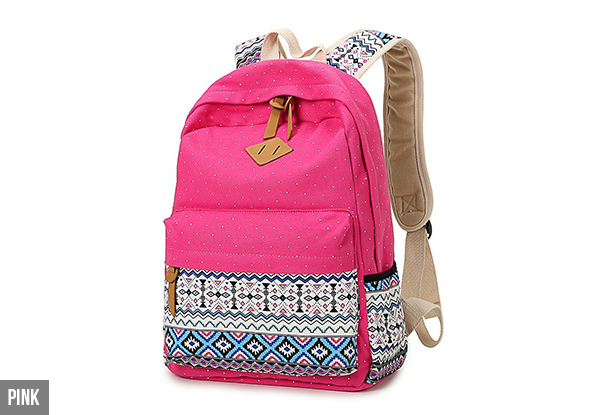 Canvas Bohemia Style Backpack - Five Colours Available