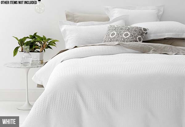 Jacquard Waffle Duvet Set Grabone Nz