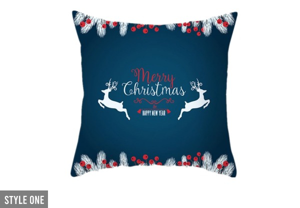 Three-Pack of Merry Christmas Cushion Covers - Eight Styles Available