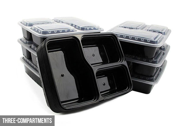 10-Pack of Reusable Food Storage Containers - Three Styles Available with Free Delivery