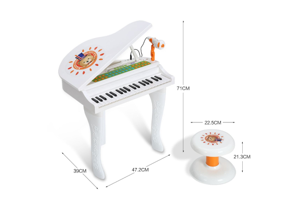 Kids Electronic 37-Key Keyboard with Microphone Toy