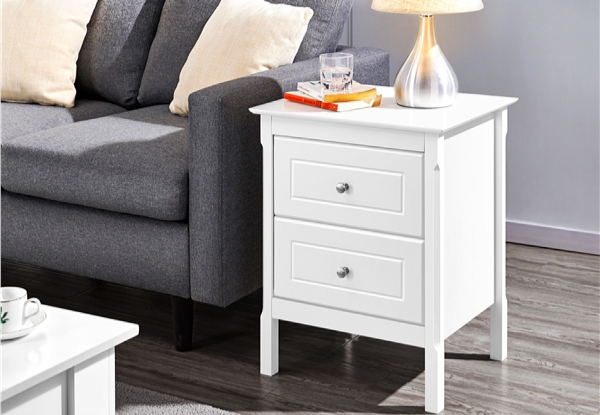 Two-Piece Bedside Table - Two Colours Available