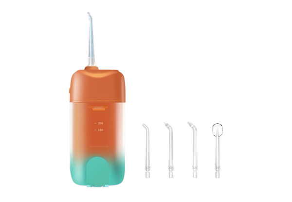 Cordless Water Dental Flosser with Four-Tips - Available in Four Colours & Option for Two-Pack