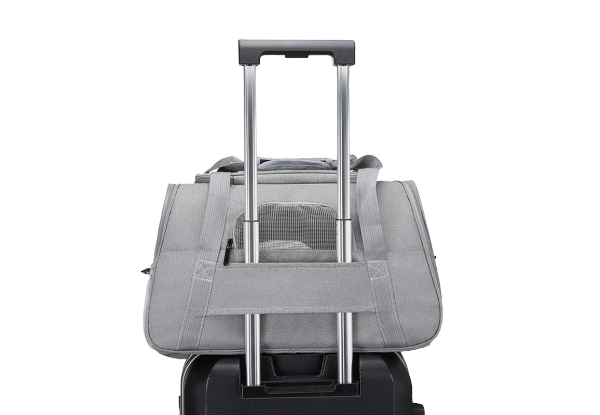 Pet Cat Travel Carrier Bag with Plush Mat & Shoulder Strap - Six Colours Available