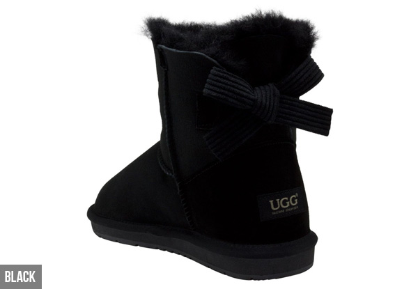 Comfort Me Women's 'Stella' Australian Made Memory Foam Mini Ribbon UGG Boots - Three Colours Available