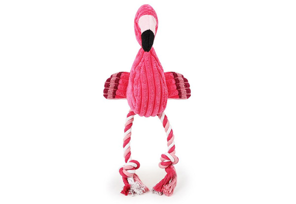 Flamingo Squeaky Dog Toy