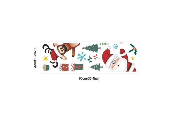 Two-Piece Cartoon Christmas Stickers Decoration