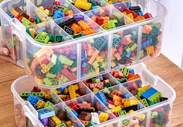 Three-Layers Stackable & Adjustable Building Blocks Box - Two Colours Available