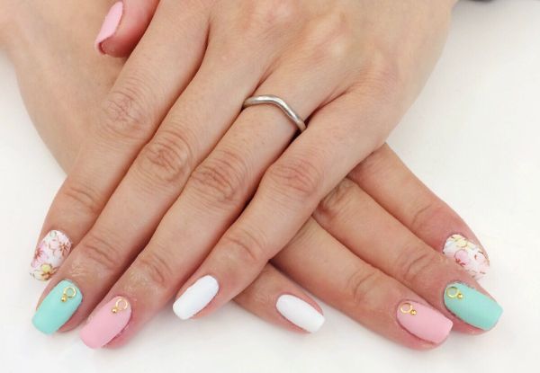 Gel Nail Manicure - Option for Acrylic Nails with Gel Polish