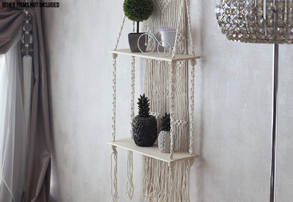 Two-Tier Rope Hanging Plant Pot