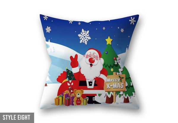 Two-Pack of Christmas Cushion Covers - Nine Styles & Three-Pack Options Available
