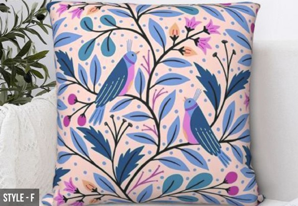 Two-Pack Retro Patterned Throw Cushion Covers - Eight Styles Available & Option for Four-Pack