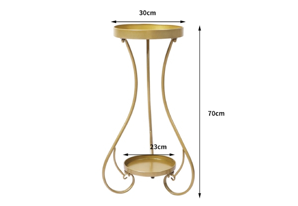 Levede Two-Tier Flower Pot Plant Metal Rack Stand - Available in Four Colours & Two Sizes