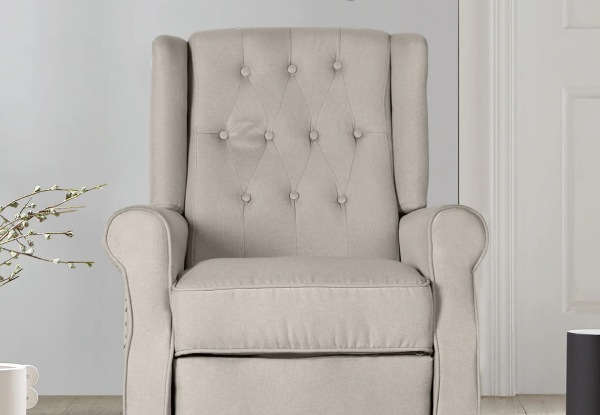 Recliner Linen Chair - Two Colours Available