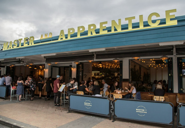 $50 Food & Beverage Voucher at Master & Apprentice Takapuna