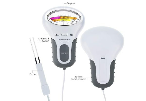 Digital PH Meter Chlorine Level Monitor - Option for Two-Piece