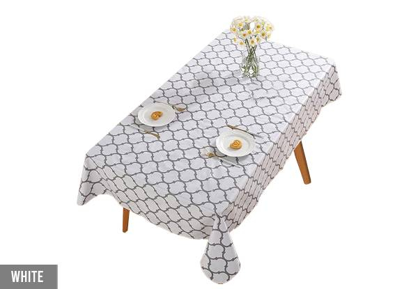 Moroccan Pattern Rectangle Tablecloth - Five Colours Available