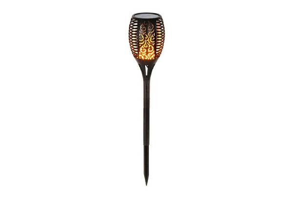 Outdoor Solar Powered Flame Torch Light - Option for Two-Pack