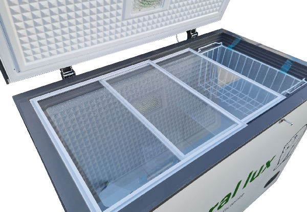 Chest Freezer with Glass Shelf & Lock - Two Sizes Available