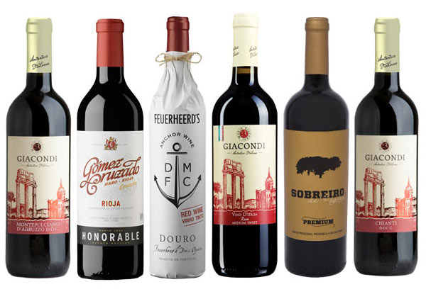 Imported Red Wine Range - Six Options