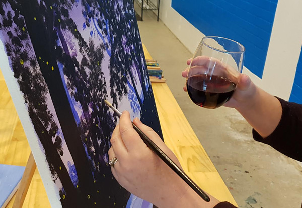 Two-Hour Social Painting Class with a Drink Per Person - Option for Two People