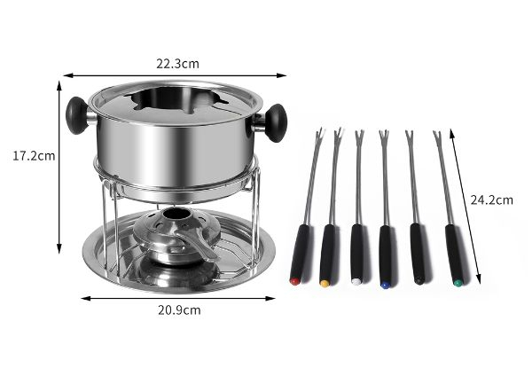 12-Piece Toque Stainless Steel Classic Fondue Set