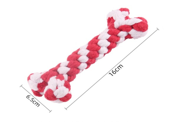 Three-Pack Bone Shape Teeth Grinder Cotton Rope Dog Toy