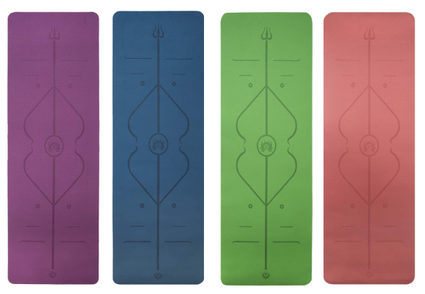 Pilates/Yoga Mat with Alignment Marks - Four Colours Available