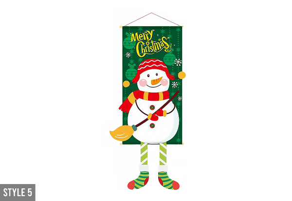 Christmas Flag Decoration - Available in Six Styles & Options for Two-Pack