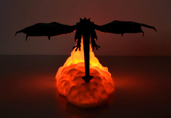 3D Printed Fire-Breathing Dragon Night Light