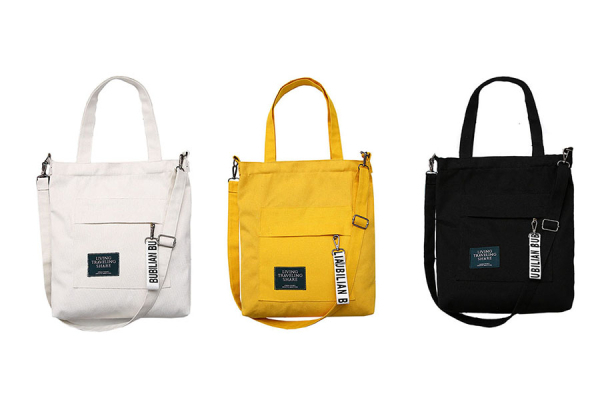 Canvas Shoulder Bag - Three Colours Available